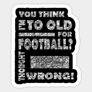 American Football Grandma Grandpa Touchdown saying Sticker